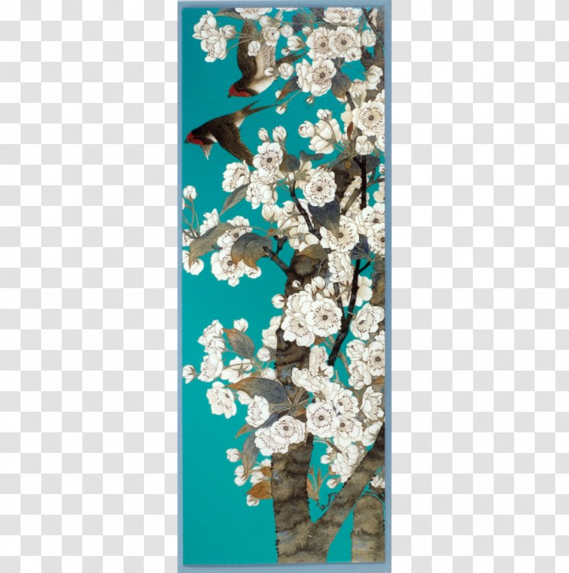 Cherry Blossom Turquoise ST.AU.150 MIN.V.UNC.NR AD - Flower - Paper Blue Transparent PNG