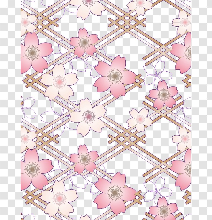 Pink Cherry Blossom Drawing - Floral Design - Creative Transparent PNG