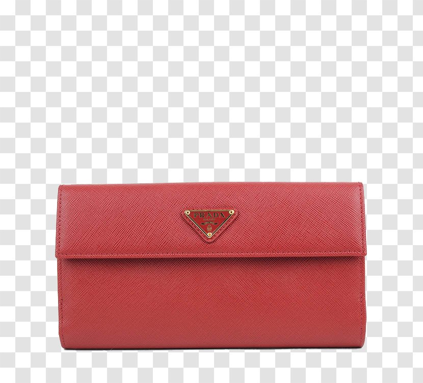Handbag Leather Wallet Coin Purse - Bag - Ms. PRADA / Prada Red Long Transparent PNG