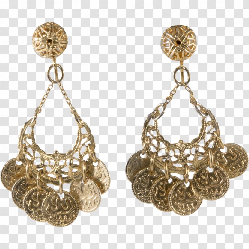 Earring Gold Coin Silver Antique Transparent PNG