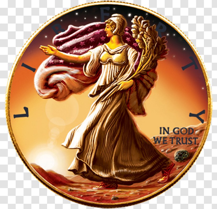 Walking Liberty Half Dollar Coin American Silver Eagle Ounce Gold Transparent PNG