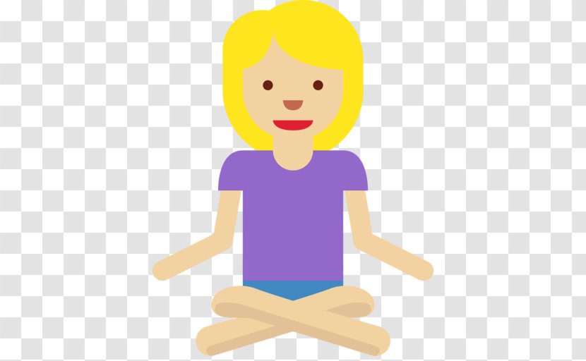 Sitting Blog Person Lotus Position Emoji - Heart - Yoga Transparent PNG