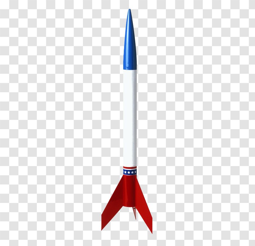 Rocket Space Exploration Spacecraft - Red - Vertical Transparent PNG