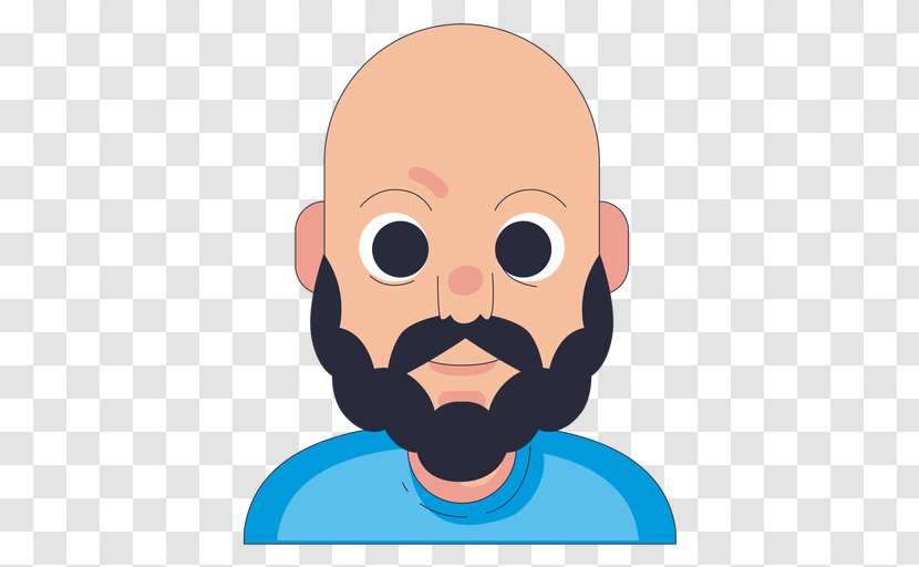 Moustache Beard Clip Art - Snout - Bald Bearded Man Transparent PNG