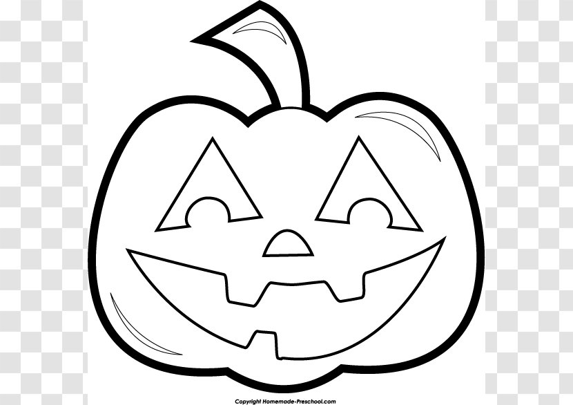 Black & White 2 Pumpkin Halloween And Clip Art - Face - Cliparts Transparent PNG