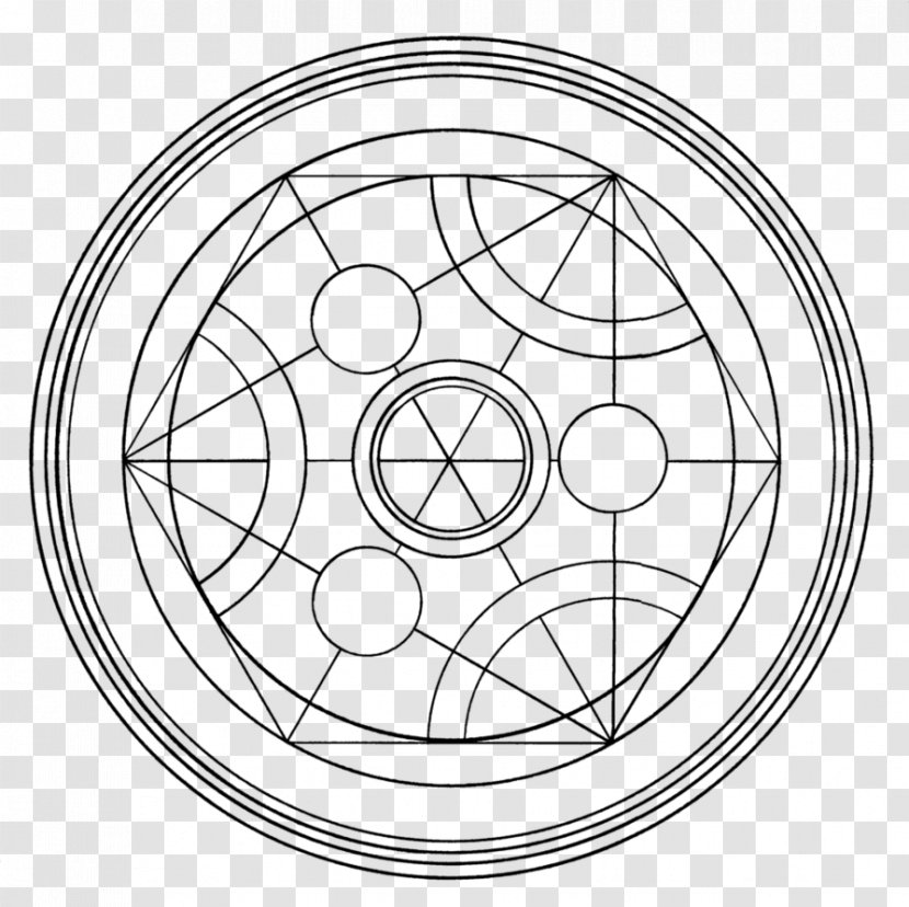 Circle Alchemy Human Transmutation Fullmetal Alchemist Nuclear - Bicycle Wheel Transparent PNG