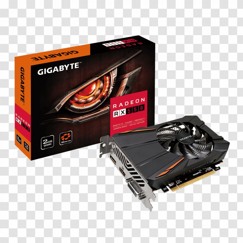 Graphics Cards & Video Adapters AMD Radeon 500 Series GDDR5 SDRAM Gigabyte Technology - Electronics Accessory - Sapphire Transparent PNG