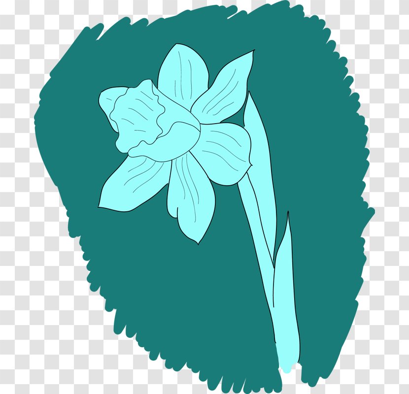 Drawing I Wandered Lonely As A Cloud Line Art Clip - Daffodil - Drawings Of Daffodils Transparent PNG