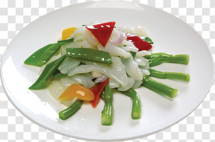 Vegetarian Cuisine Scallion Recipe Garnish Salad - Vegetable - Fresh Ginger Flower Cuttlefish Transparent PNG
