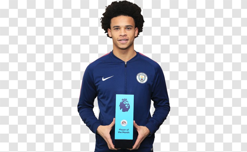 Leroy Sané FIFA 18 Manchester City F.C. Premier League Player Of The Month Germany National Football Team - Jersey - Electric Blue Transparent PNG