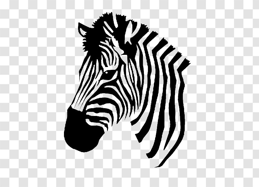 Coloring Book Zebra Clip Art - Monochrome Transparent PNG