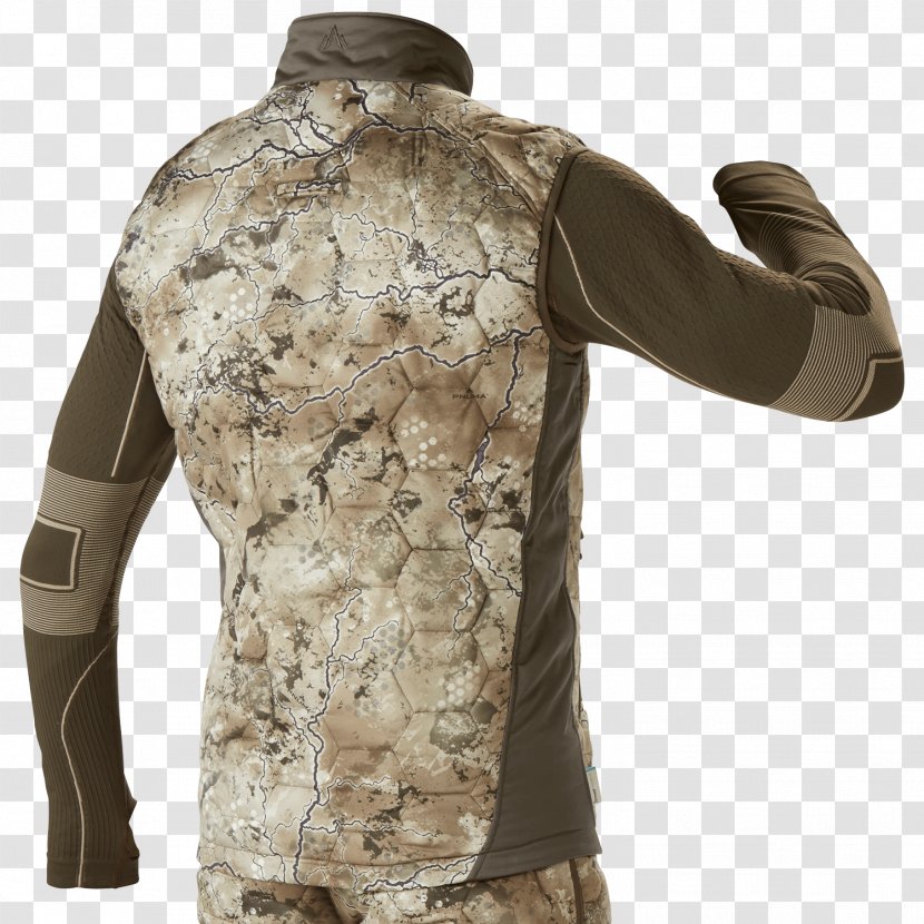Hunting Gilets Sleeve Camouflage Jacket - Waxed Cotton Transparent PNG