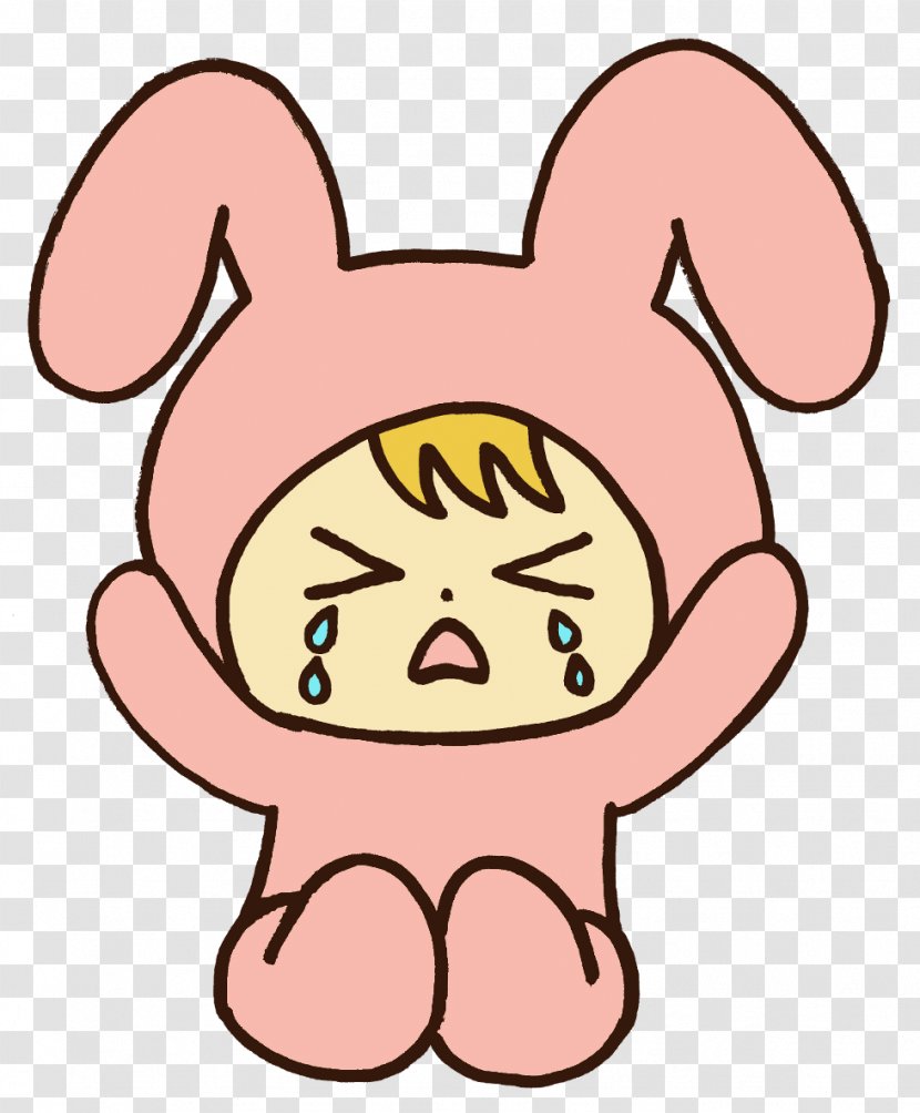 Crying Rabbit Snout Clip Art - Cartoon Transparent PNG