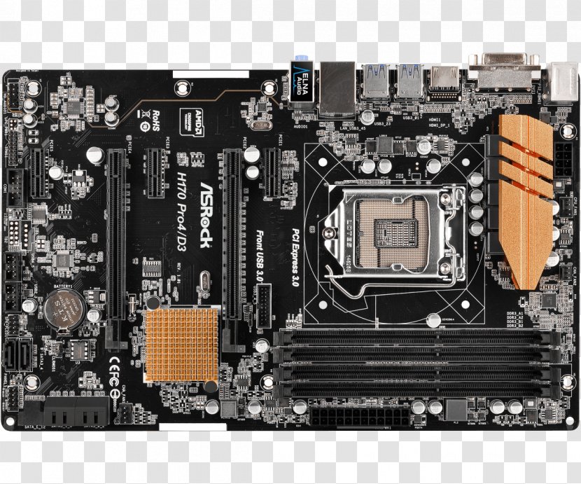 Intel ATX Motherboard LGA 1150 Gigabyte GA-Z97P-D3 - Microatx - CPU Socket Transparent PNG