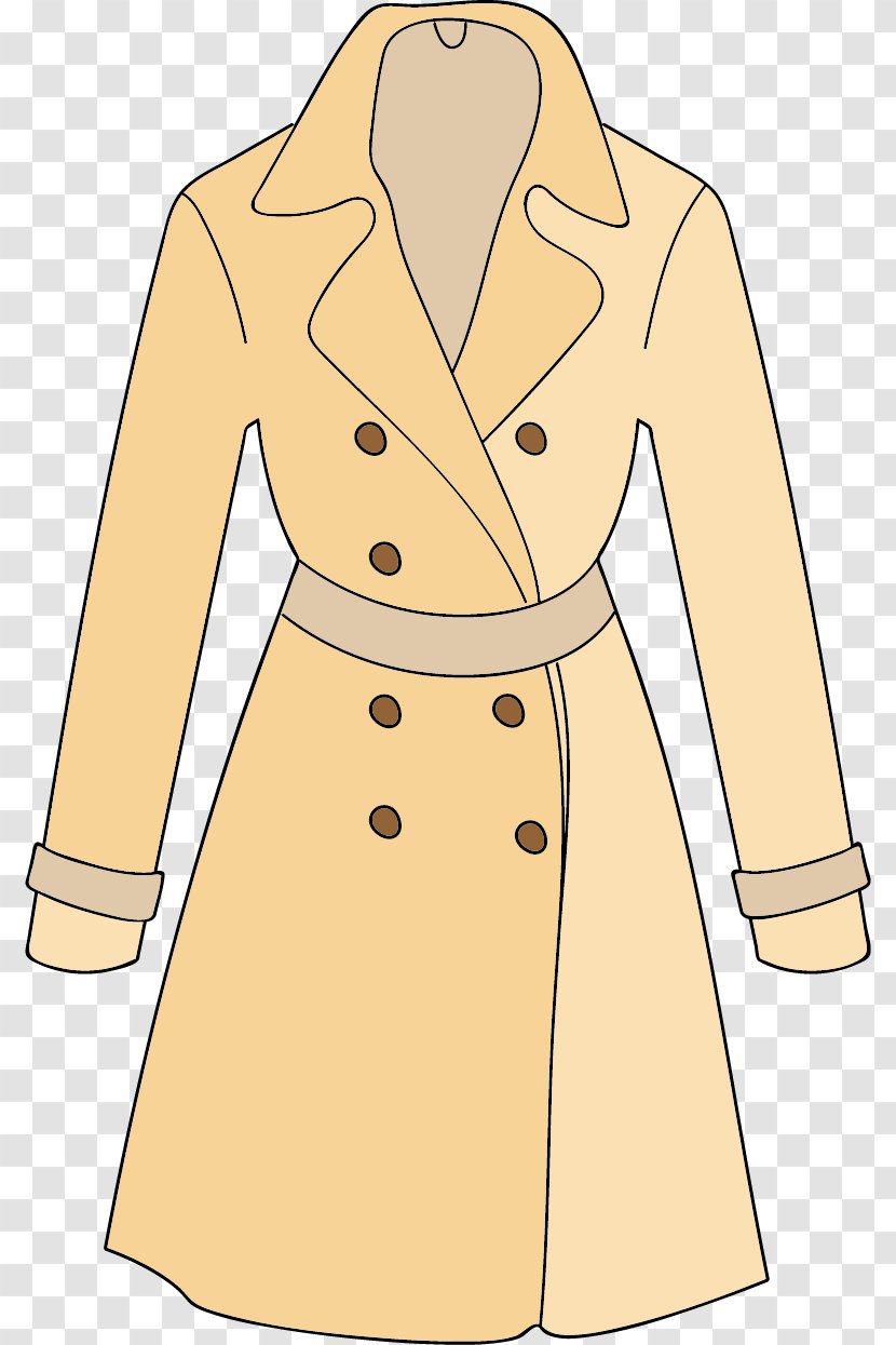 Trench Coat Robe Clothing Overcoat Outerwear - Frame - Women's Jacket Transparent PNG