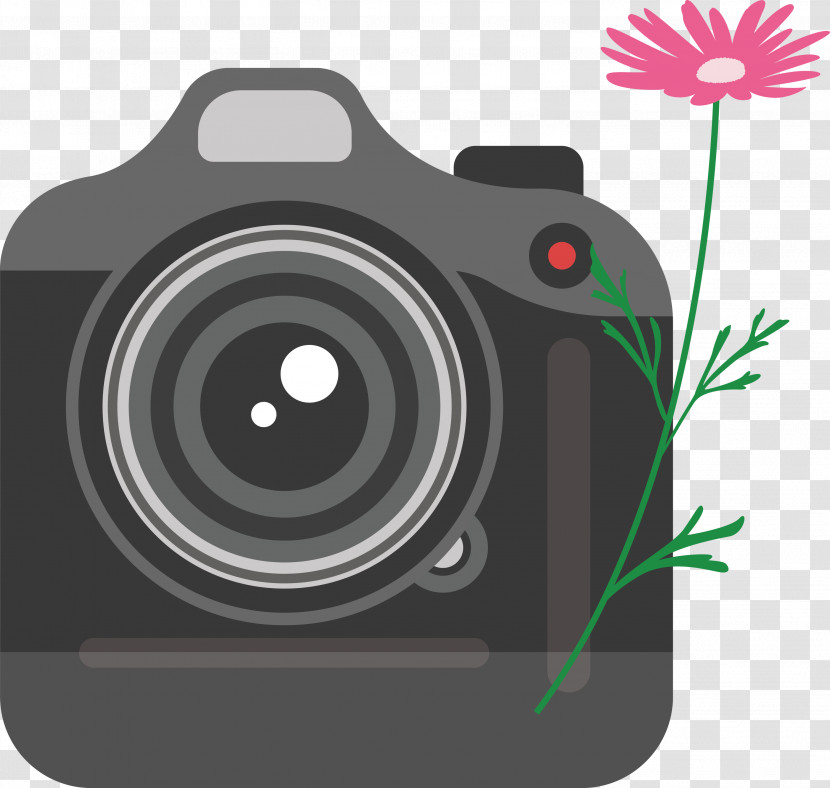 Camera Flower Transparent PNG