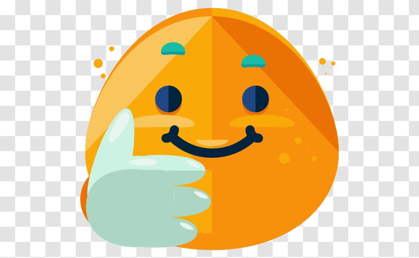 Smiley Emoticon Thumb Signal Clip Art - Pumpkin Transparent PNG