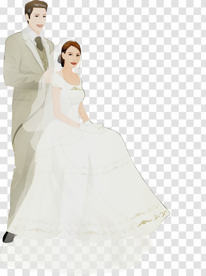 Bride And Groom Cartoon - Lady - Gesture Figurine Transparent PNG