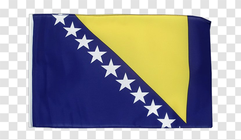 Flag Of Bosnia And Herzegovina Wavin' Rectangle - Blue Transparent PNG