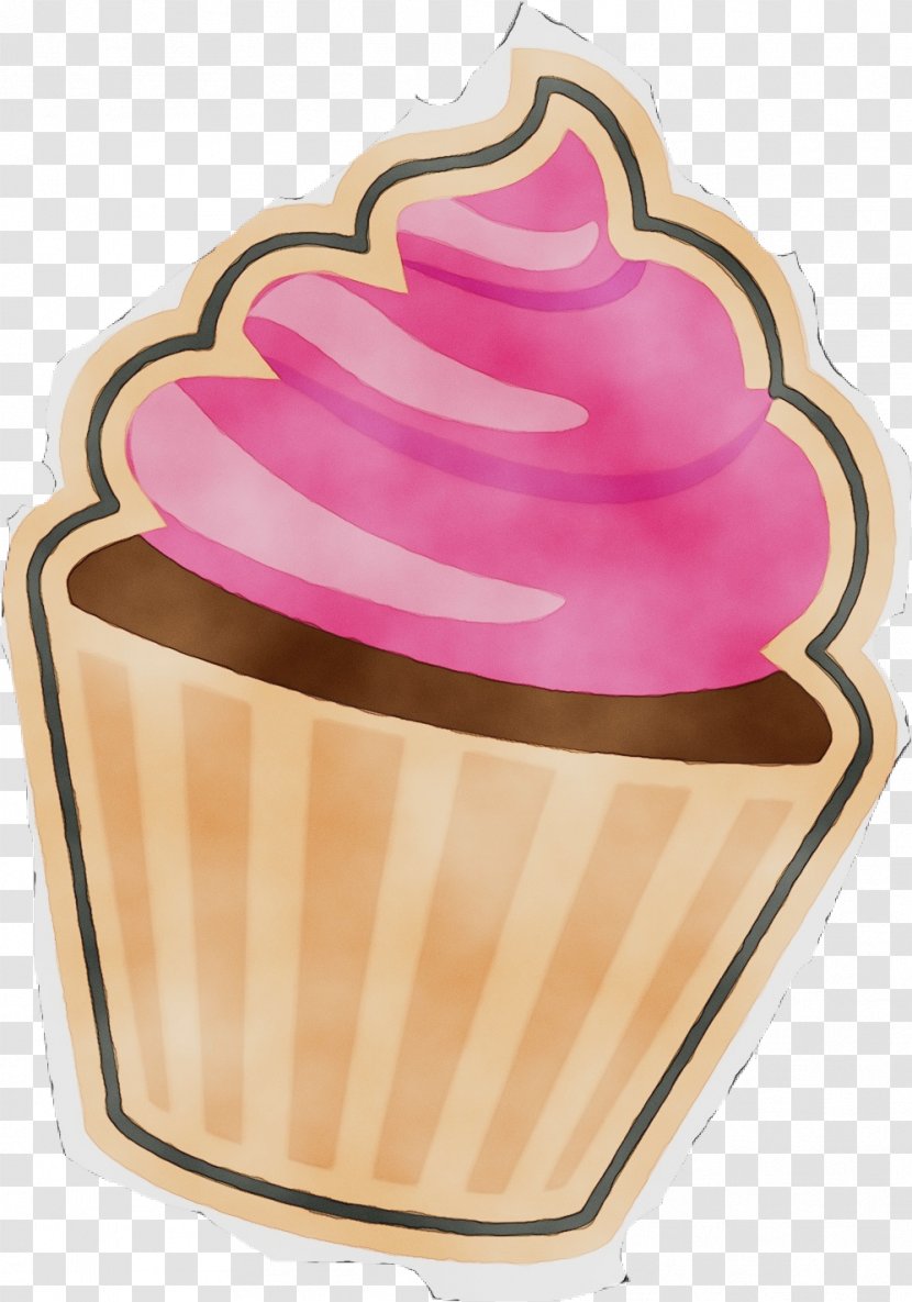 Pink Baking Cup Food Soft Serve Ice Creams Frozen Dessert - Cream Transparent PNG