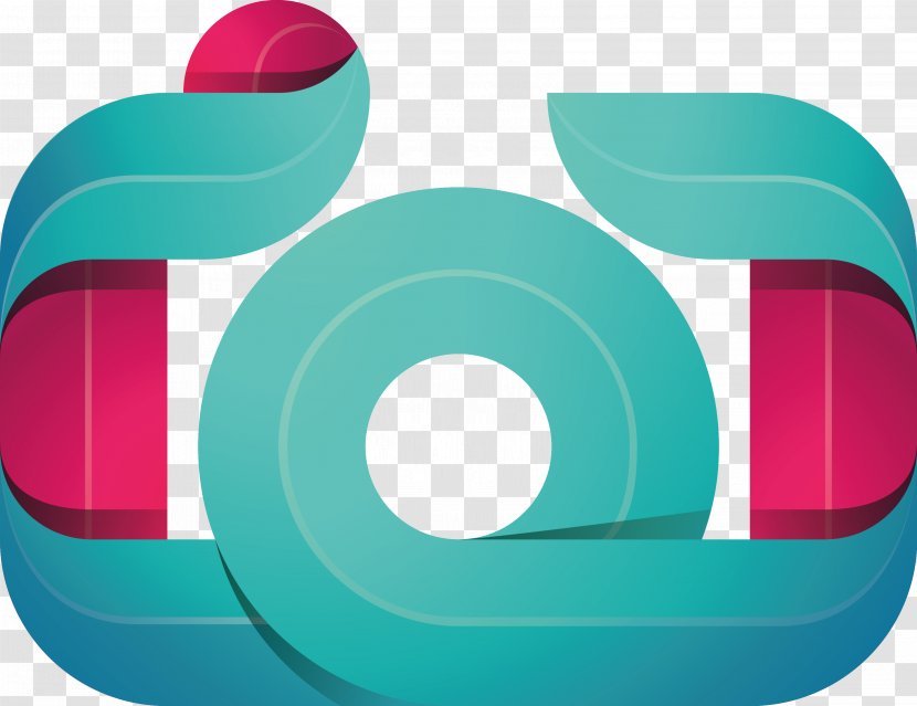 Camera Logo - Aqua - Design Transparent PNG
