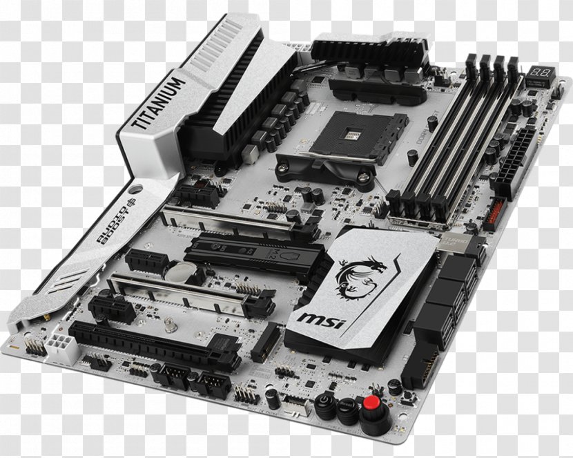 Socket AM4 MSI X370 XPOWER GAMING TITANIUM Motherboard Z270 CPU - Power Board Transparent PNG