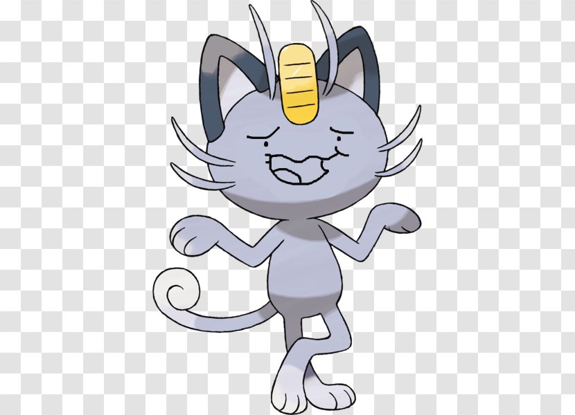 Pokémon Sun And Moon Meowth Alola Persian - Frame - Heart Transparent PNG