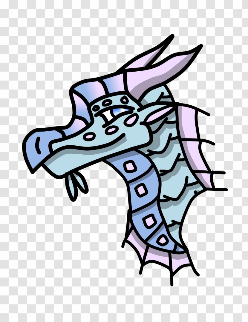 Seahorse Line Art Cartoon Clip - Legendary Creature Transparent PNG