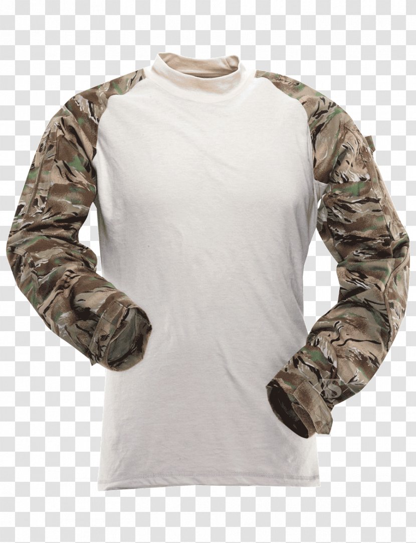 T-shirt Sleeve Army Combat Shirt Tigerstripe - Military Tactics Transparent PNG