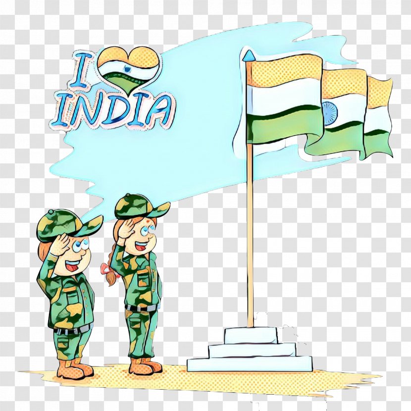 India Independence Day Vintage Retro - Salute - Art Cartoon Transparent PNG