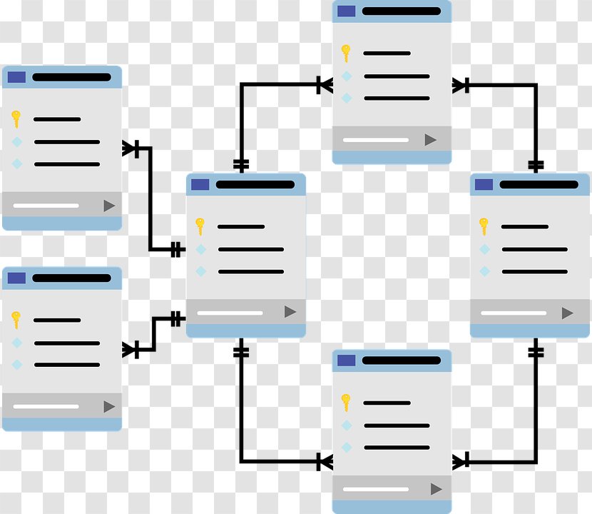 Relational Database Model Schema - Communication - Design Transparent PNG