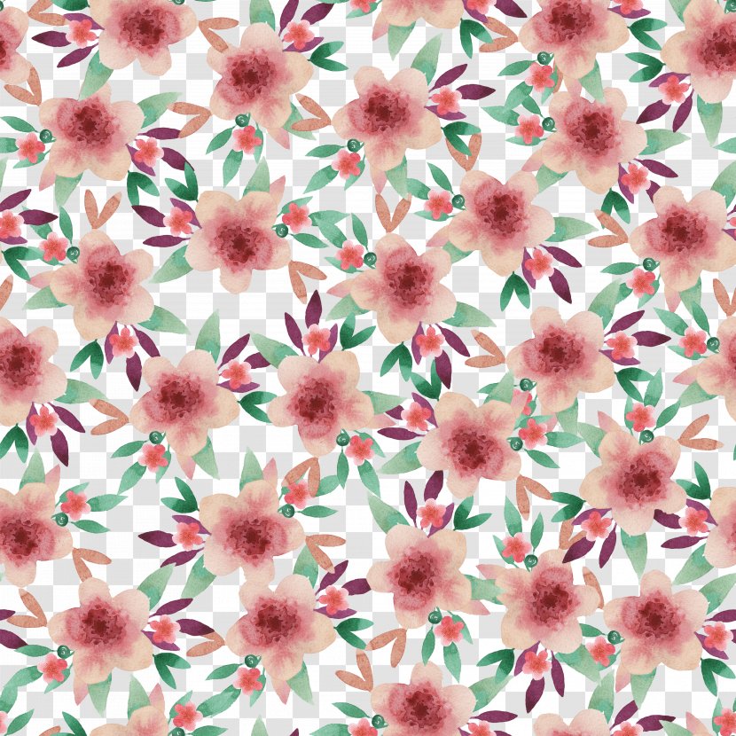 Floral Design Watercolor Painting - Textile - Background Shading Transparent PNG