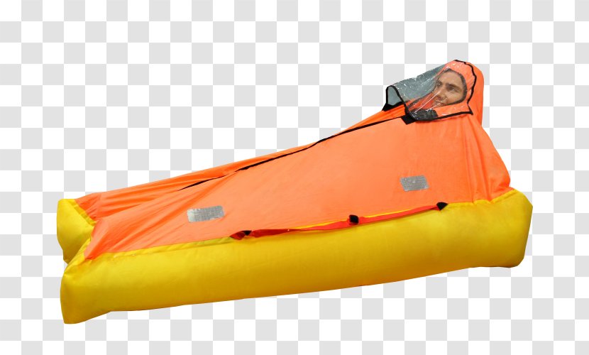 Lifeboat Inflatable Vehicle - Orange - Life Raft Transparent PNG