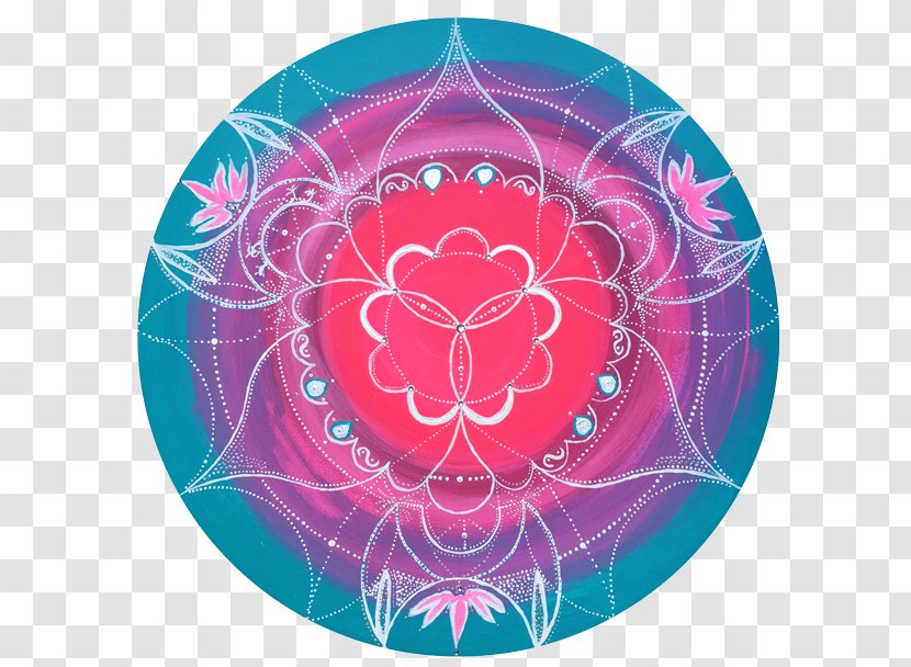 Mandala Circle Third Eye Painting Pattern - Turquoise Transparent PNG