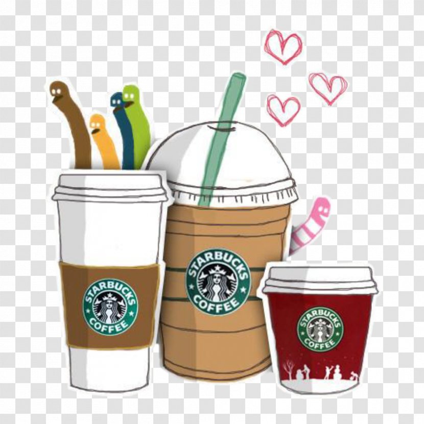 Iced Coffee Tea Cafe Starbucks - Lid - Hand-painted Transparent PNG
