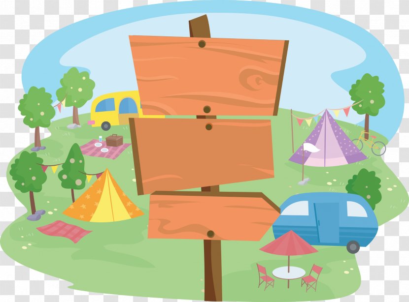 Royalty-free Clip Art - Campervans - Camping Vector Transparent PNG