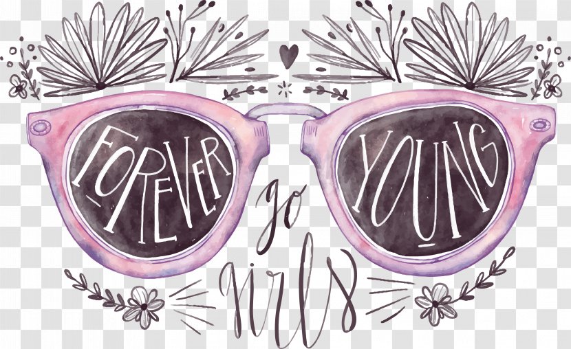 Sunglasses - Magenta - Stylish Transparent PNG