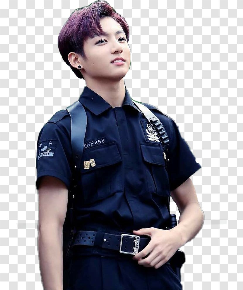 BTS Police Officer K-pop Uniform - Bts Transparent PNG