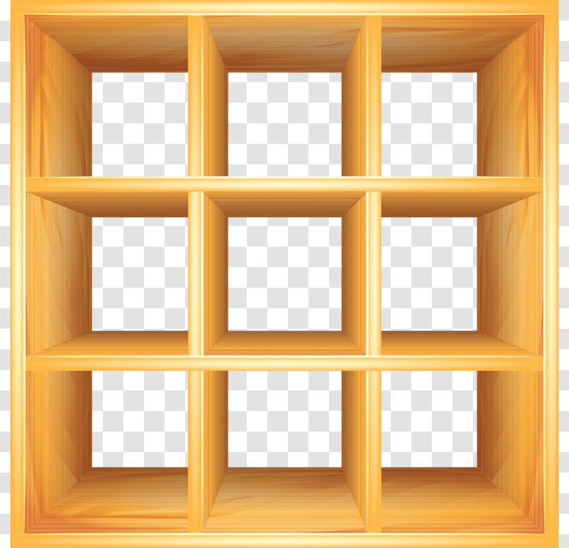 Clip Art - Orange - Small Lattice Cupboard Transparent PNG