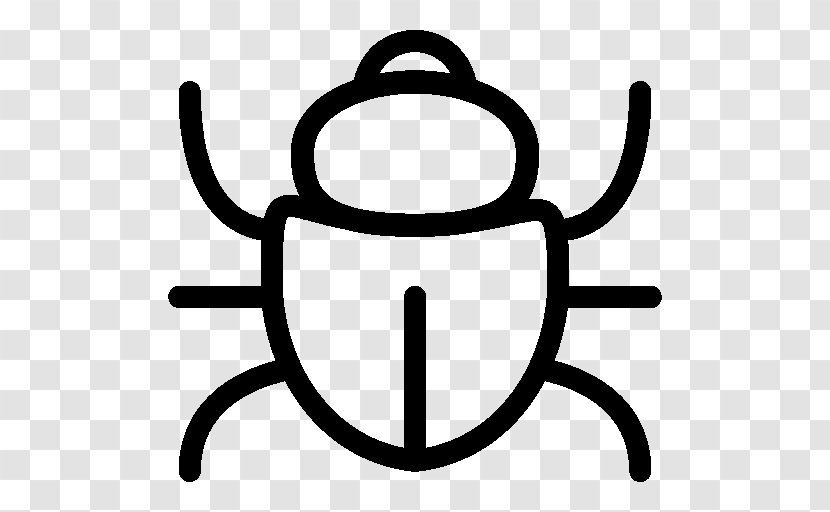 Software Bug Malware - Black And White Transparent PNG