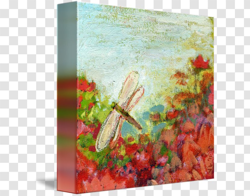 Acrylic Paint Modern Art Gallery Wrap Canvas Still Life - Printing - Dragonfly Transparent PNG