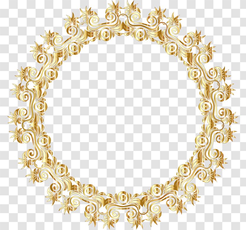 Picture Frames Desktop Wallpaper Clip Art - Body Jewelry - Gold Flower Transparent PNG