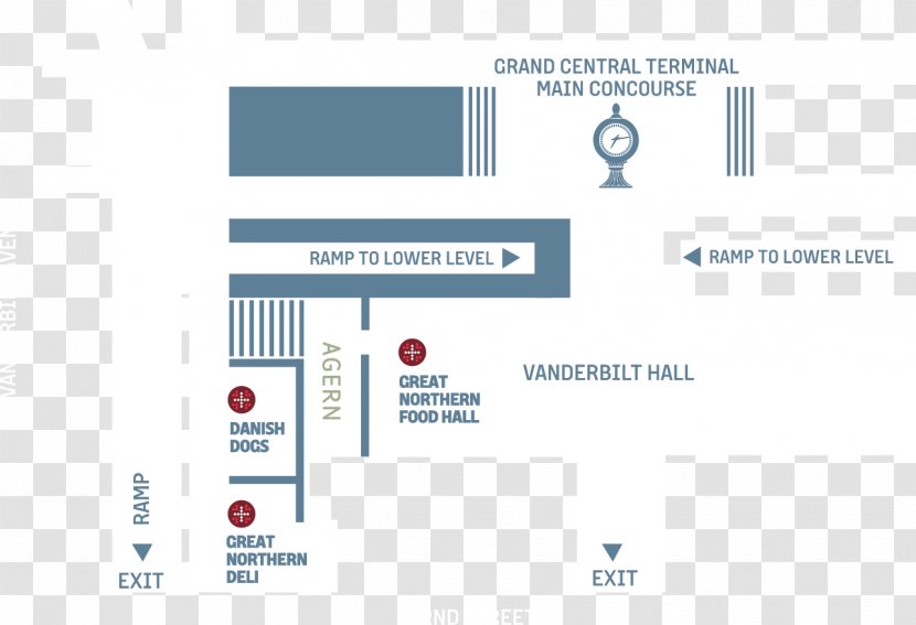 Grand Central Terminal Airport Floor Plan Train Station - Brand - Food Map Transparent PNG