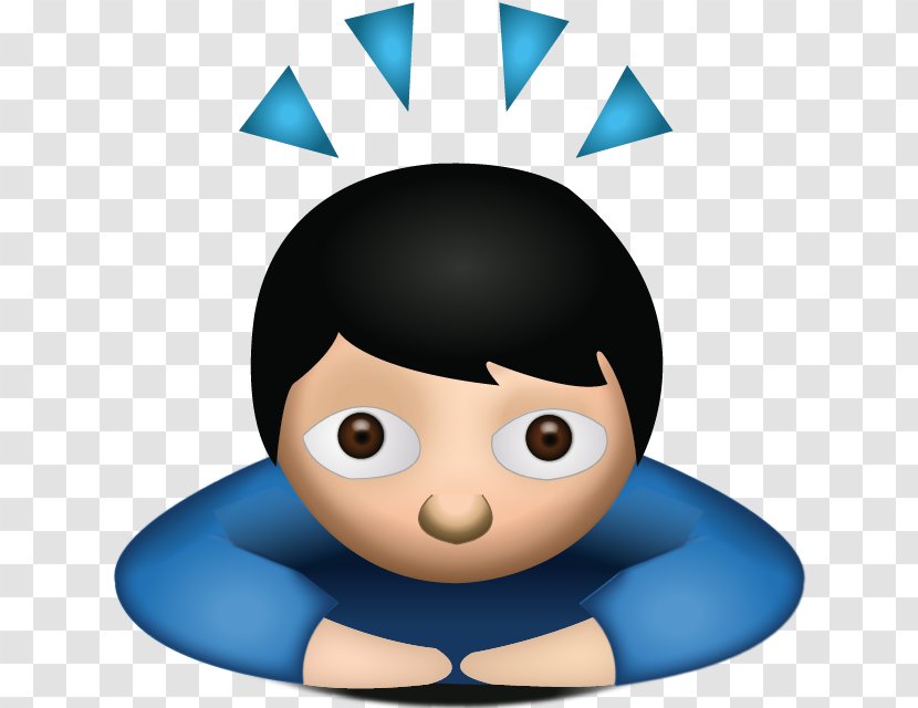 Emoji Bowing Sticker Symbol Respect - Sms Transparent PNG