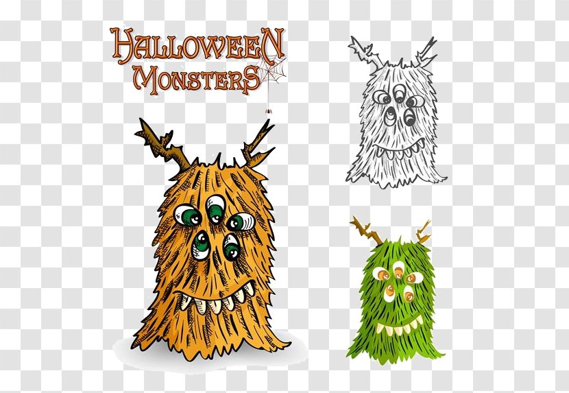 Halloween Monster Drawing Clip Art - Leaf - Cartoon Ghost Material Transparent PNG