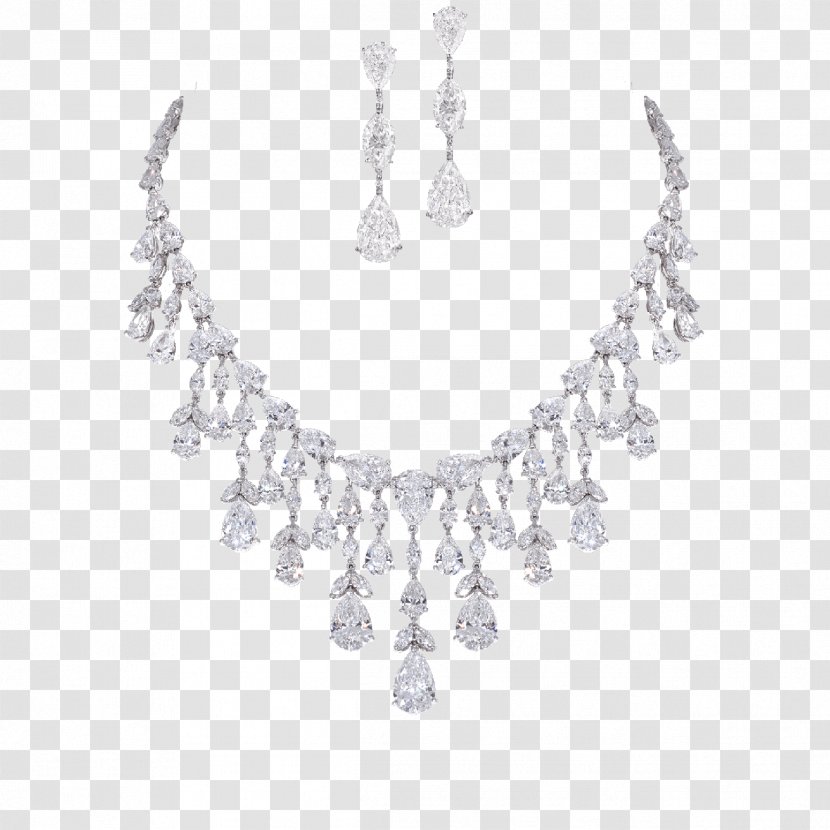 Necklace Jewellery Earring Gemstone Diamond - Silver Transparent PNG