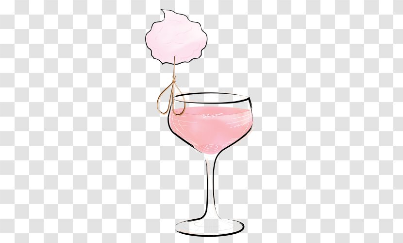 Pink Lady Wine Glass Cocktail Garnish Martini Transparent PNG