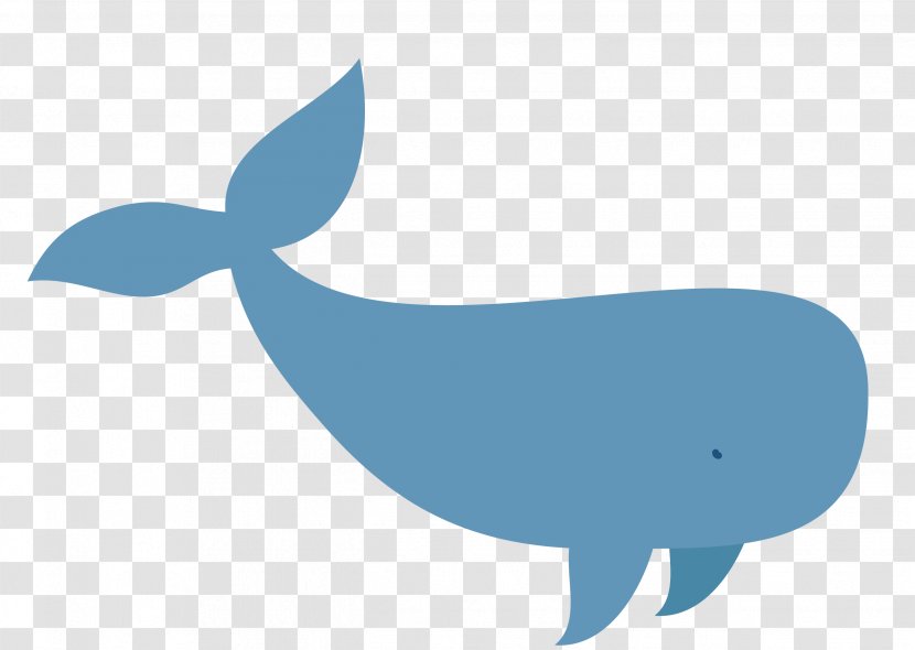 Wall Decal Cetacea Whale Sticker - Vector Blue Dolphin Flat Transparent PNG