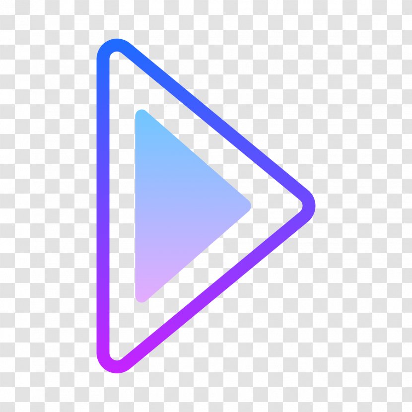 Line Triangle Product Design - Electric Blue - Arrow Fontawesome Transparent PNG
