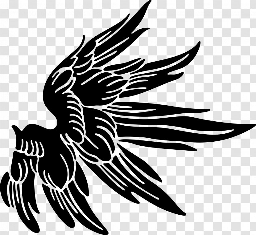 Silhouette Clip Art - Black - Angel Wing Transparent PNG
